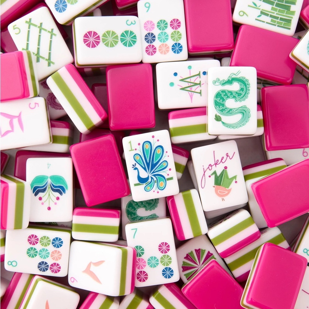 New Pink Mahjong Tile Set